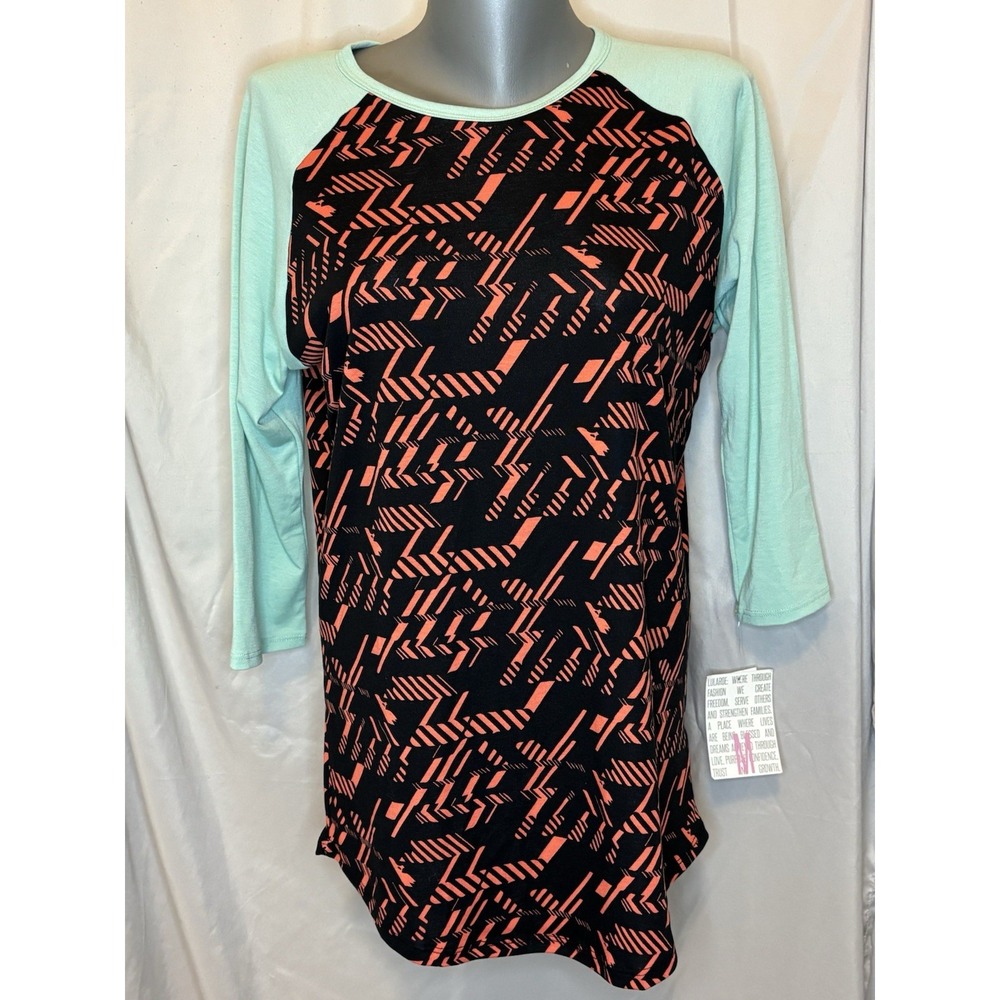 LuLaRoe Women's Randy 3/4 Raglan Sleeve T-Shirt Sz M  Soft Stretch Fall Color
